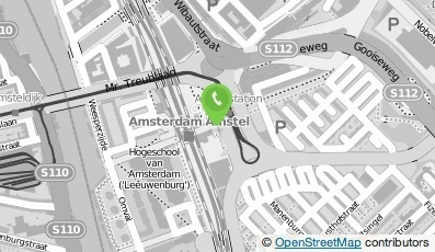 Bekijk kaart van Station Amsterdam Amstel in Amsterdam