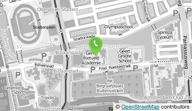 Bekijk kaart van Gerrit Rietveld Academie in Amsterdam