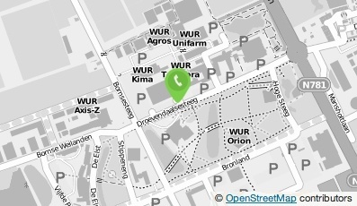 Bekijk kaart van Wageningen Universiteit in Wageningen