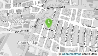Bekijk kaart van Klussenbedrijf de Wit in Appingedam