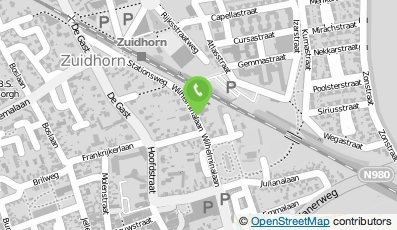 Bekijk kaart van Dierenkliniek Stad & Westerkwartier in Zuidhorn