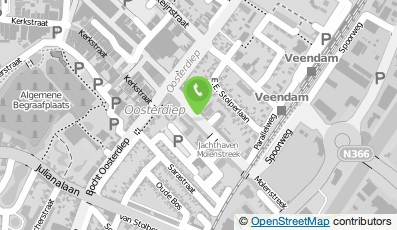 Bekijk kaart van Medische Haarstudio Nauta in Veendam