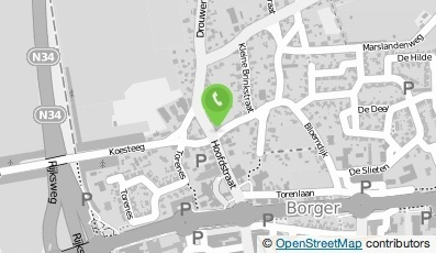 Bekijk kaart van HOOFDstraat 15 Binnen & Buiten in Borger