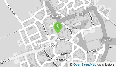 Bekijk kaart van V.O.F. Café De Barbier  in Hellendoorn