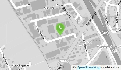 Bekijk kaart van V.O.F. A. van Dooijeweert & Zn. Wegenbouw in Waardenburg
