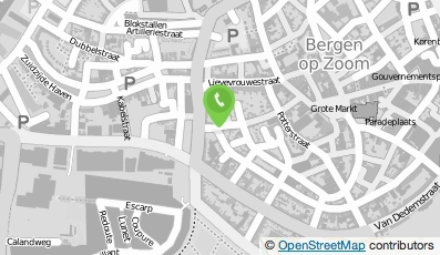 Bekijk kaart van R & B Café Die Twee  in Bergen op Zoom
