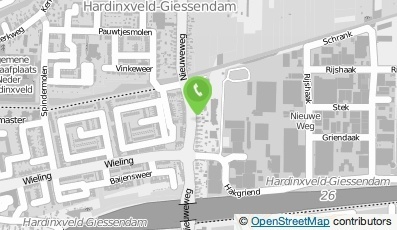 Bekijk kaart van J. van Wijnen Dienstverlening in Hardinxveld-Giessendam