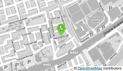 Bekijk kaart van ORANJE laat ze vliegen (frisbee clinics) in Spijkenisse