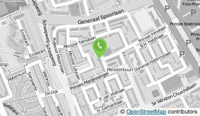 Bekijk kaart van Schildersbedrijf A. Rensen in Den Haag