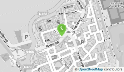 Bekijk kaart van Café-IJssalon 'De Vergulde Valk' in Schipluiden