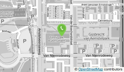 Bekijk kaart van Tennispark Buitenveldert in Amsterdam