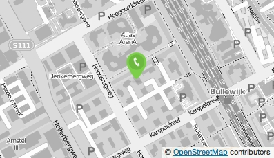 Bekijk kaart van Three Oaks Holding B.V. in Amsterdam