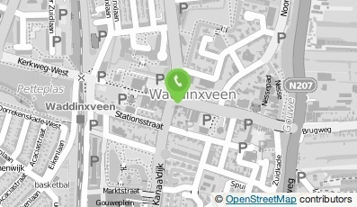 Bekijk kaart van Praktijk voor Fysiotherapie Kerkweg Oost in Waddinxveen