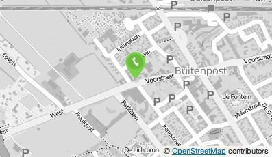 Bekijk kaart van Blossom Brocante in Buitenpost