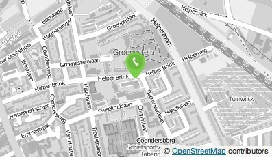 Bekijk kaart van Ver. van Eig. Groenesteinflat, Helper Brink 61, Groningen in Groningen