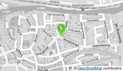 Bekijk kaart van Volkskredietbank Noord-Oost Groningen in Appingedam