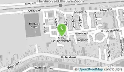 Bekijk kaart van O.b.s. De Driemaster locatie Bellefleur in Hardinxveld-Giessendam
