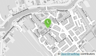Bekijk kaart van o.b.s. Het Tweespan, locatie Giessenburg in Giessenburg