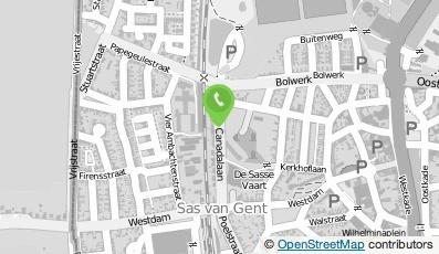 Bekijk kaart van Bibliotheek Sas van Gent in Sas Van Gent