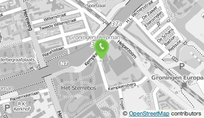 Bekijk kaart van Bel.dienst/kantoor Groningen, Douane Gron.,KI&S,FIOD,SSO CFD in Groningen