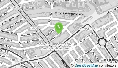 Bekijk kaart van VVE Obrechtstraat 36/38 te 's-Gravenhage in Den Haag