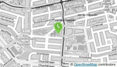 Bekijk kaart van De Kleine Wereld KDV Van Hilligaertstraat in Amsterdam