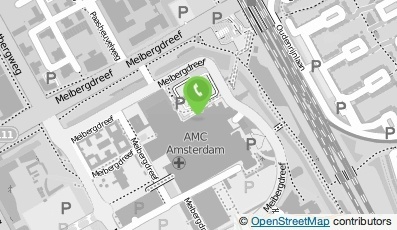 Bekijk kaart van Ambulancepost AMC (dependance Ambulancedienst) in Amsterdam