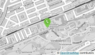 Bekijk kaart van Stadsdeelwerf Vondelpark (stadsdeel Zuid) in Amsterdam
