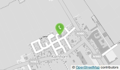 Bekijk kaart van Vereniging Beheer Dorpshuis Het Hornhuus in Kornhorn