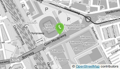 Bekijk kaart van Feyenoord Supportersvereniging De Feijenoorder in Rotterdam
