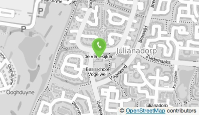 Bekijk kaart van Basisschool De Verrekijker, locatie Vogelzand in Julianadorp