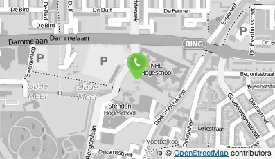 Bekijk kaart van NHL Stenden Hogeschool in Leeuwarden