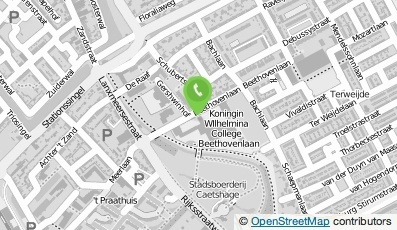 Bekijk kaart van Koningin Wilhelmina College, locatie Beethovenlaan in Culemborg