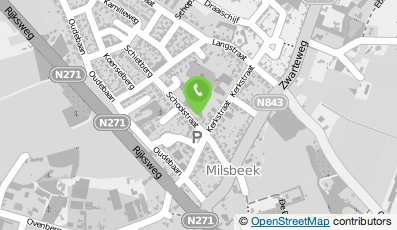 Bekijk kaart van Basisschool De Drie Vijvers in Milsbeek