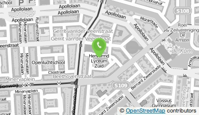 Bekijk kaart van Scholengem. Atheneum en Havo Het Hervormd Lyceum Zuid in Amsterdam