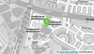 Bekijk kaart van Hogeschool Windesheim in Zwolle