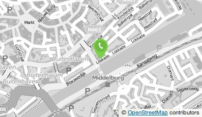 Bekijk kaart van V.O.F. Hotel de Nieuwe Doelen in Middelburg