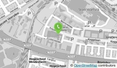 Bekijk kaart van Politie IJsselland, bureau Koggelaan in Zwolle