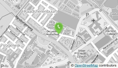 Bekijk kaart van Visser 't Hooft Lyceum, Locatie Leidse Hout in Leiden