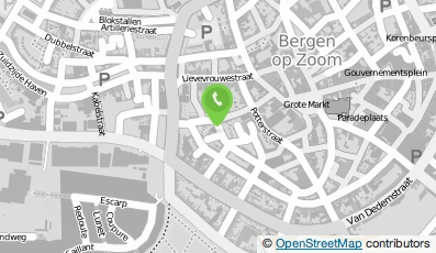 Bekijk kaart van Café de Ponderosa in Bergen op Zoom