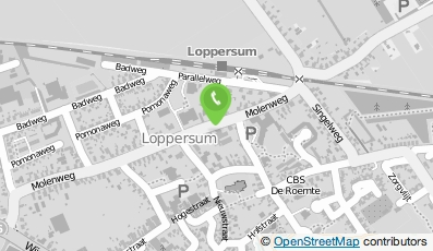 Bekijk kaart van Hotel Spoorzicht & Spa B.V. in Loppersum
