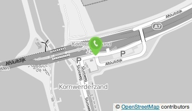 Bekijk kaart van Rijkswaterstaat expositieruimte en steunpunt verkeer in Kornwerderzand