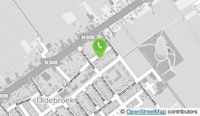 Bekijk kaart van Schildersbedrijf-Klompenmaker in Oldebroek