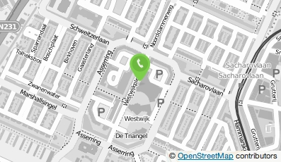 Bekijk kaart van Apotheek Westwijk, Locatie Westwijkstraat in Amstelveen
