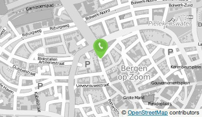 Bekijk kaart van Tebbens Modehuis in Bergen op Zoom