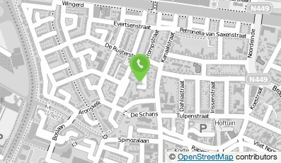 Bekijk kaart van Haarband & zo in Rijnsburg