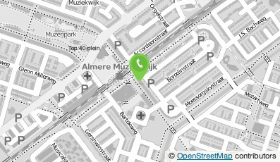 Bekijk kaart van Kinderdagverblijf Kinderfortje Muziekwijk in Almere