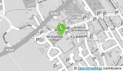 Bekijk kaart van Bibliotheek Hogeland College in Warffum