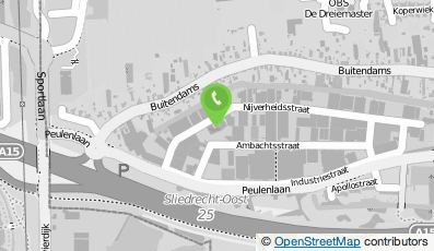 Bekijk kaart van Autoschadeherstelbedrijf De Peulen in Hardinxveld-Giessendam