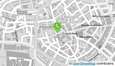 Bekijk kaart van Taverne de Blinde Ezel in Bergen op Zoom